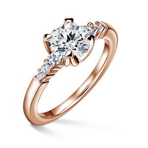 Sierra | Zásnubní prsten se středovým kamenem 1.310ct, růžové zlato, s diamanty 50