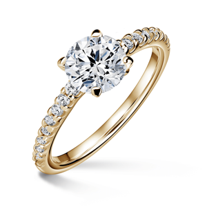 Aria | Zásnubní prsten se středovým kamenem 1.310ct, žluté zlato, s diamanty 52
