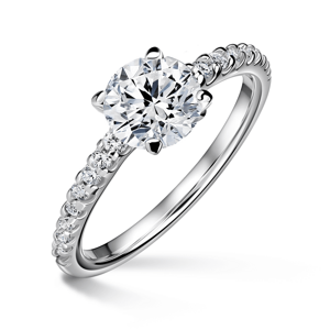 Aria | Zásnubní prsten se středovým kamenem 1.310ct, bílé zlato, s diamanty 52