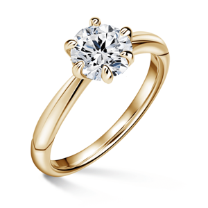 Minerva | Zásnubní prsten se středovým diamantem 1.000ct, žluté zlato 64