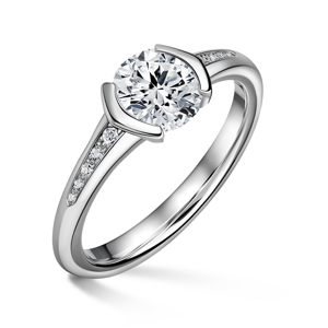Harmonia | Zásnubní prsten se středovým kamenem 1.310ct, bílé zlato, s diamanty 49