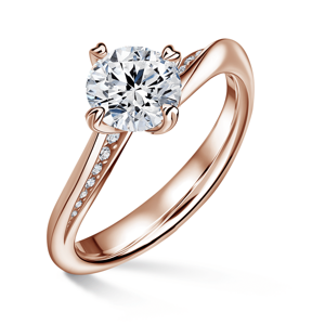 Freya Side Stones | Zásnubní prsten se středovým kamenem 1.310ct, růžové zlato, s diamanty 53