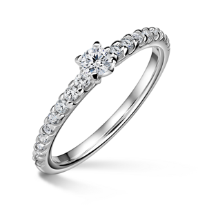 Aria | Zásnubní prsten se středovým kamenem 0.145ct, bílé zlato, s diamanty 65