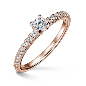 Aria | Zásnubní prsten se středovým kamenem 0.180ct, růžové zlato, s diamanty 65