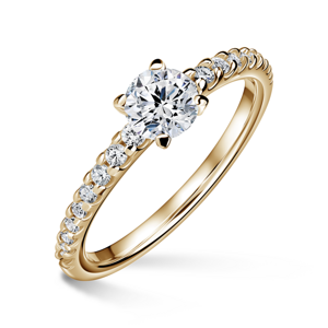 Aria | Zásnubní prsten se středovým kamenem 0.700ct, žluté zlato, s diamanty 56