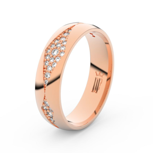Dámský snubní prsten DF 3074 z růžového zlata, s brilianty 46