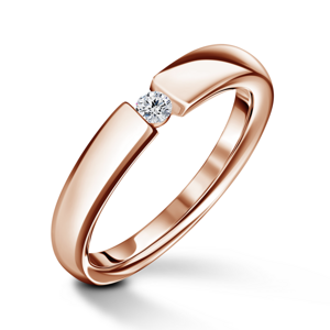 Diona | Zásnubní prsten se středovým diamantem 0.055ct, růžové zlato 59
