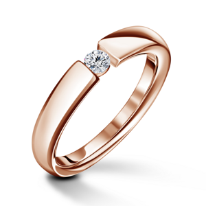 Diona | Zásnubní prsten se středovým diamantem 0.085ct, růžové zlato 50
