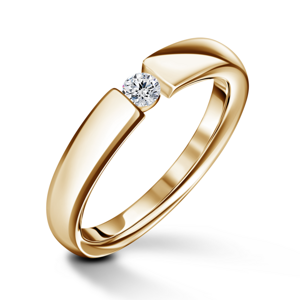 Diona | Zásnubní prsten se středovým diamantem 0.085ct, žluté zlato 64
