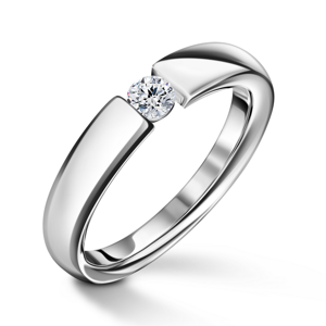Diona | Zásnubní prsten se středovým diamantem 0.180ct, bílé zlato 47