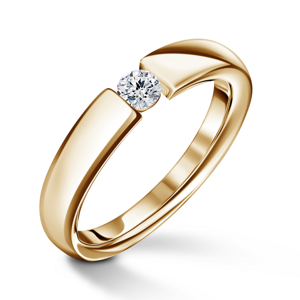 Diona | Zásnubní prsten se středovým diamantem 0.180ct, žluté zlato 65