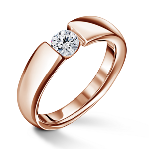 Diona | Zásnubní prsten se středovým diamantem 0.400ct, růžové zlato 53
