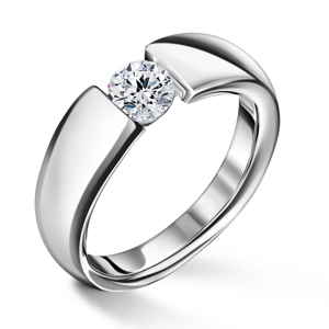 Diona | Zásnubní prsten se středovým diamantem 0.500ct, bílé zlato 64