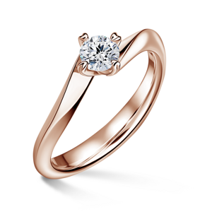 Freya | Zásnubní prsten se středovým diamantem 0.400ct, růžové zlato 54