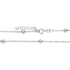 Aranys Stříbrný jemný kuličkový náhrdelník s perličkami 02300