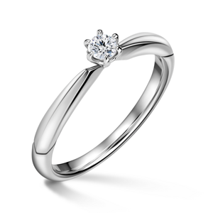Minerva | Zásnubní prsten se středovým diamantem 0.085 ct, bílé zlato 52
