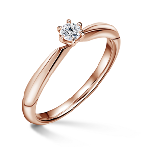 Minerva | Zásnubní prsten se středovým diamantem 0.145 ct, růžové zlato 63