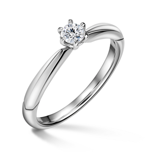 Minerva | Zásnubní prsten se středovým diamantem 0.180 ct, bílé zlato 53