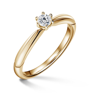 Minerva | Zásnubní prsten se středovým diamantem 0.180 ct, žluté zlato 62