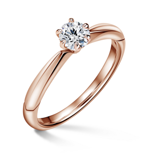 Minerva | Zásnubní prsten se středovým diamantem 0.400ct, růžové zlato 64