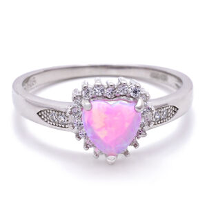 Aranys Stříbrný prsten s růžovým opálem Lojie, 63 03102