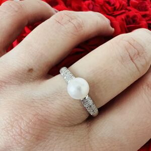 Aranys Stříbrný prsten s perlou, 62 15849