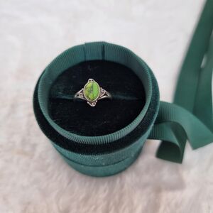 Aranys Stříbrný prsten tyrkys zelený, 53 08512