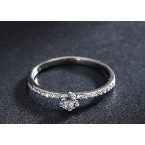 Aranys Stříbrný prsten zirkonový, 50 16672