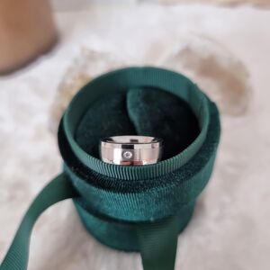 Aranys Snubní prsten z chirurgické oceli se zirkonem, vel. 62 56459