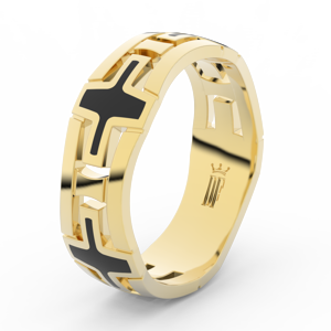 Pánský snubní prsten Danfil DLR3043 ze žlutého zlata 50