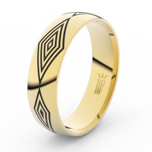 Pánský snubní prsten Danfil DLR3075 ze žlutého zlato 63