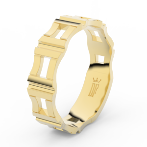 Pánský snubní prsten Danfil DLR3085 ze žlutého zlata 46