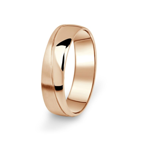Prsten snubní Danfil DF01/P růžové zlato, bez kamene 46
