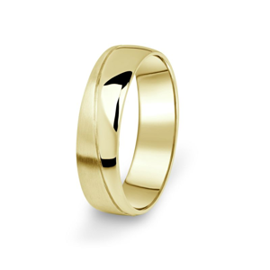 Prsten snubní Danfil DF01/P žluté zlato, bez kamene 46