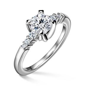 Sierra | Zásnubní prsten se středovým kamenem 0.900ct, bílé zlato, s diamanty 60