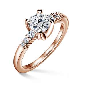 Sierra | Zásnubní prsten se středovým kamenem 0.900ct, růžové zlato, s diamanty 57