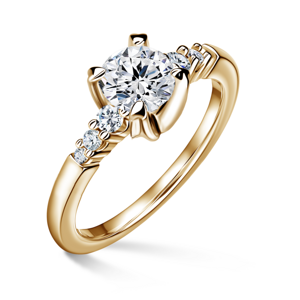 Sierra | Zásnubní prsten se středovým kamenem 0.900ct, žluté zlato, s diamanty 63