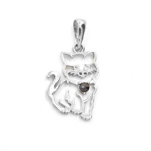 Aranys Stříbrný přívěšek kočky se zirkonem, Granát 56426
