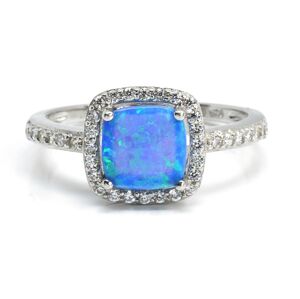 Aranys Stříbrný prsten opál modrý, 51 06358