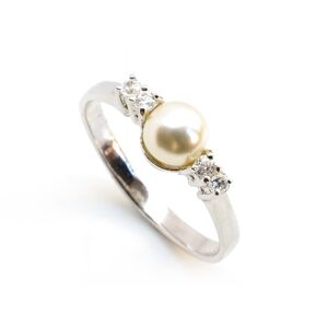 Aranys Stříbrný prsten perla, 51 05063