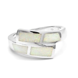 Aranys Stříbrný prsten opál bílý, 55 09111