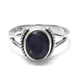 Aranys Stříbrný prsten safír, 58 16893