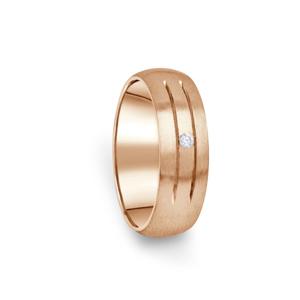 Zlatý dámský prsten DF 13/D z růžového zlata, s briliantem 48