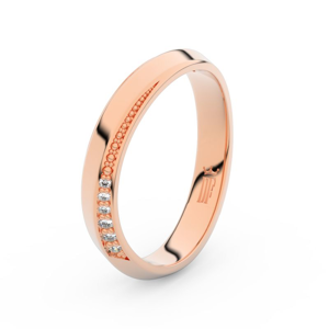 Zlatý dámský prsten DF 3023 z růžového zlata, s brilianty 46