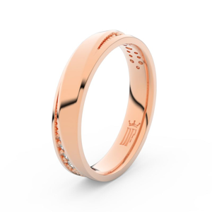 Zlatý dámský prsten DF 3025 z růžového zlata, s brilianty 46