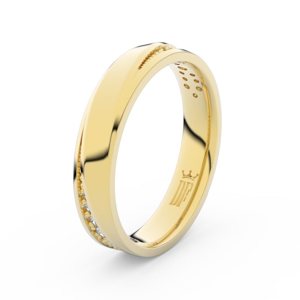 Zlatý dámský prsten DF 3025 ze žlutého zlata, s brilianty 49