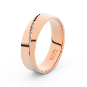 Zlatý dámský prsten DF 3034 z růžového zlata, s brilianty 46