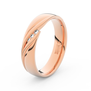 Zlatý dámský prsten DF 3044 z růžového zlata, s briliantem 71
