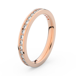 Zlatý dámský prsten DF 3893 z růžového zlata, s briliantem 48