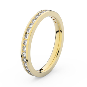 Zlatý dámský prsten DF 3893 ze žlutého zlata, s briliantem 47